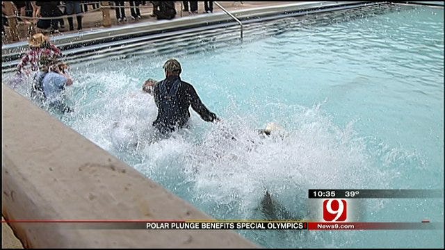 Oklahomans Take 'Polar Plunge' To Help Benefit Special Olympics