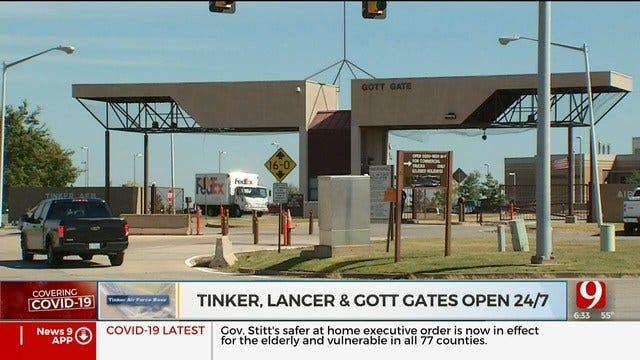 Tinker Air Force Base Changing Gate Times Because Of COVID-19