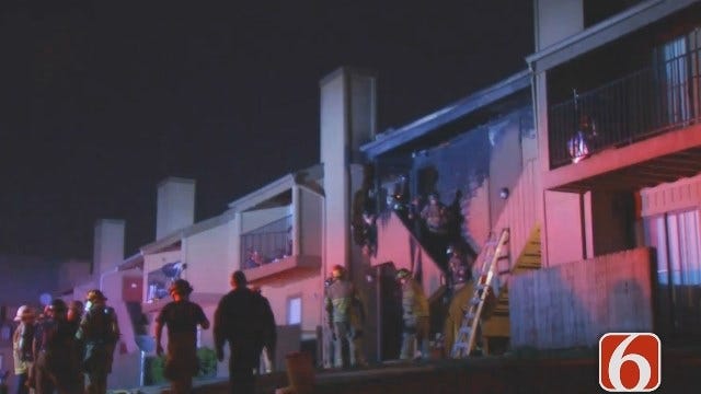 Dave Davis Reports On Ridgemont Apartment Fire In Tulsa