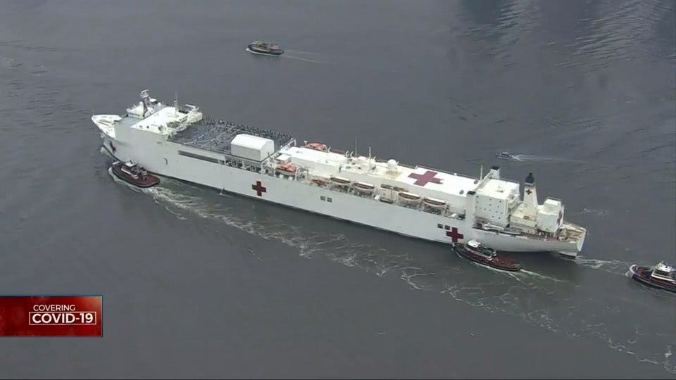 Navy Hospital Ship Crew Member Tests Positive For Coronavirus (COVID-19)