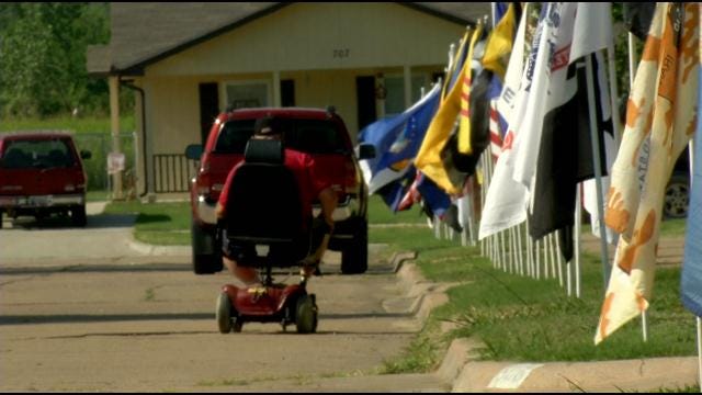 Vandals Steal Flags From Bartlesville Veteran's 'Street Of Honor'