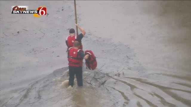 Osage SkyNews 6 HD Flies Over Sapulpa Flood Rescue