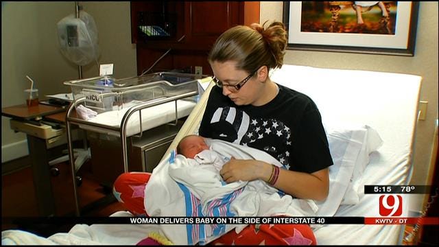 Mom Gives Birth To Baby Girl On I-40