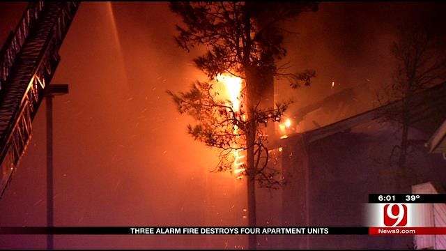NW OKC Apartment Burns In Overnight Fire