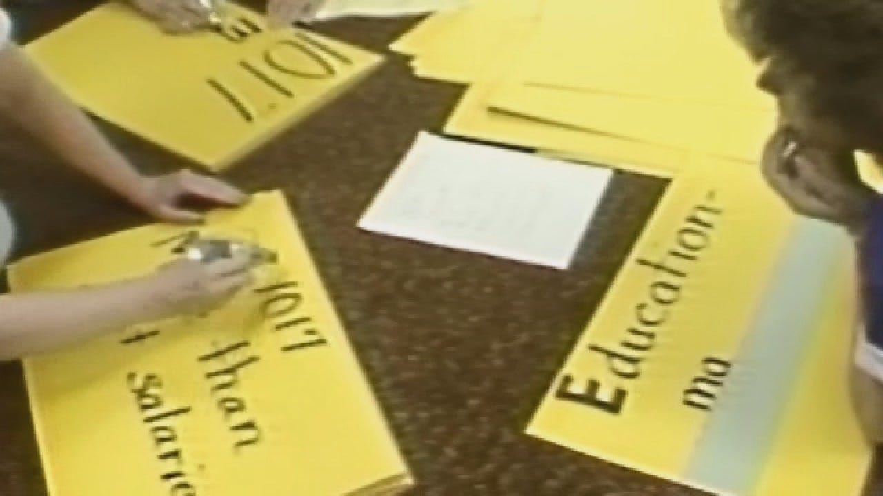 News 9 Flashback (1990): Mid-Del School District Gets Ready For Teacher Walkout