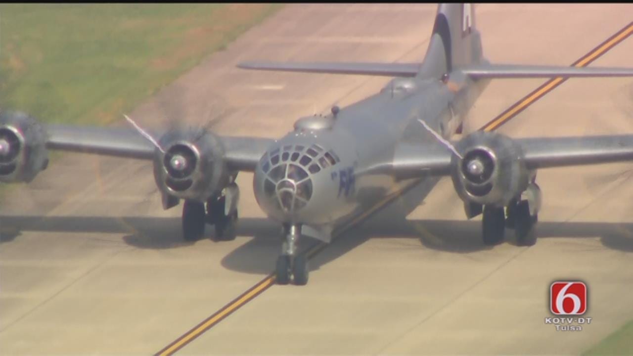 'FIFI' The B-29 Visits Tulsa, From Osage SkyNews 6 HD