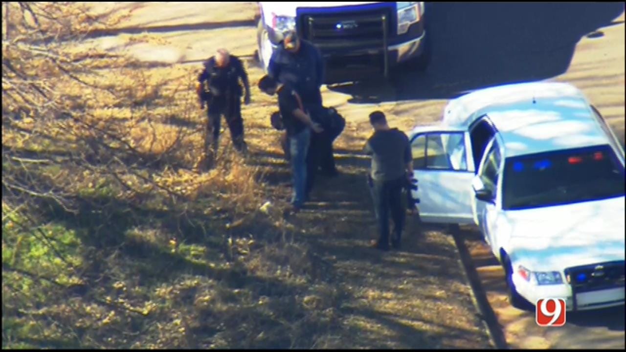 WEB EXTRA: SkyNews 9 Flies Over Manhunt, Arrests In Guthrie