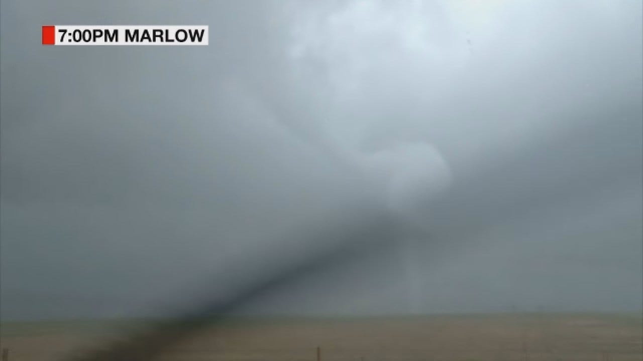 WEB EXTRA: Val and Amy Castor Spot A Tornado On The Ground Near Lawton