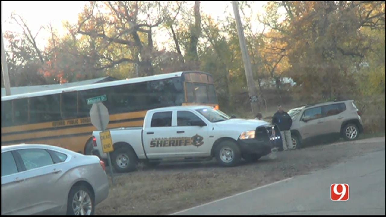 WEB EXTRA: News 9 Crew On Scene Of Guthrie School Bus Crash