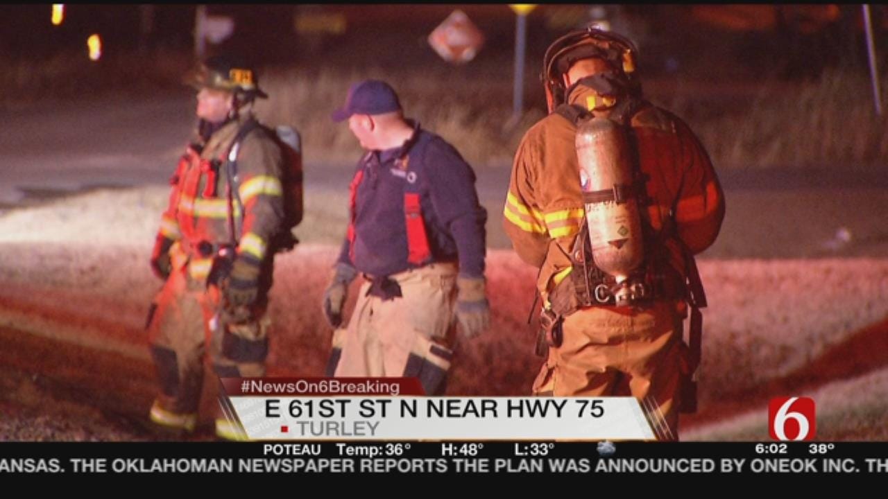 Tulsa, Turley Firefighters Battle Early Morning Blaze