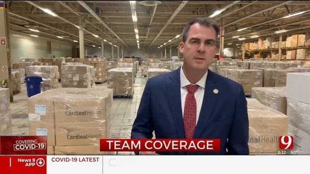 Governor Stitt Says State's PPE Stockpile Getting Help From Federal Government