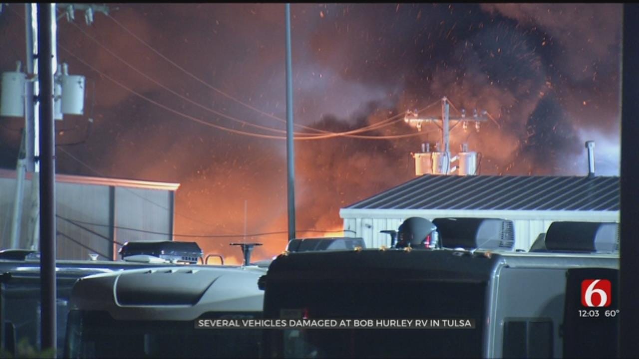 Fire Damages Multiple RVs At Tulsa Dealership
