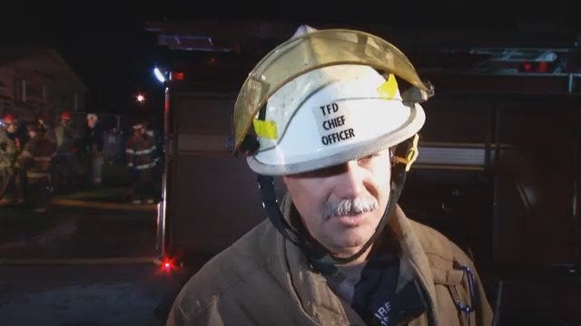 WEB EXTRA: Tulsa Fire District Chief Benny Herring Talks About House Fire