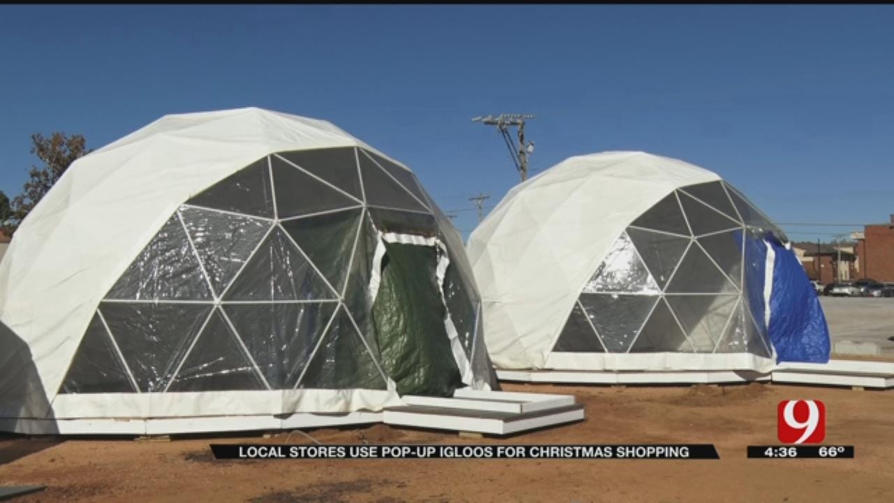 Local Stores Set Up Pop-Up Igloos For Christmas Shopping In Midtown