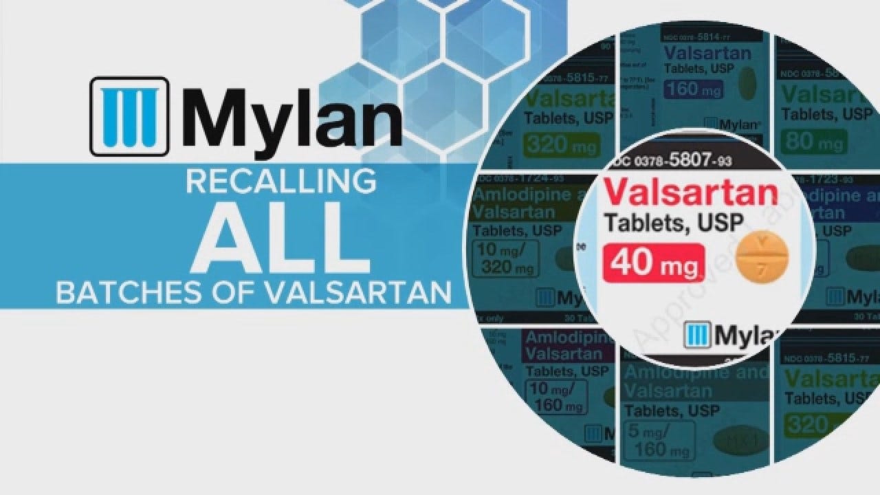 Mylan Expands Nationwide Recall Of Blood Pressure Medication