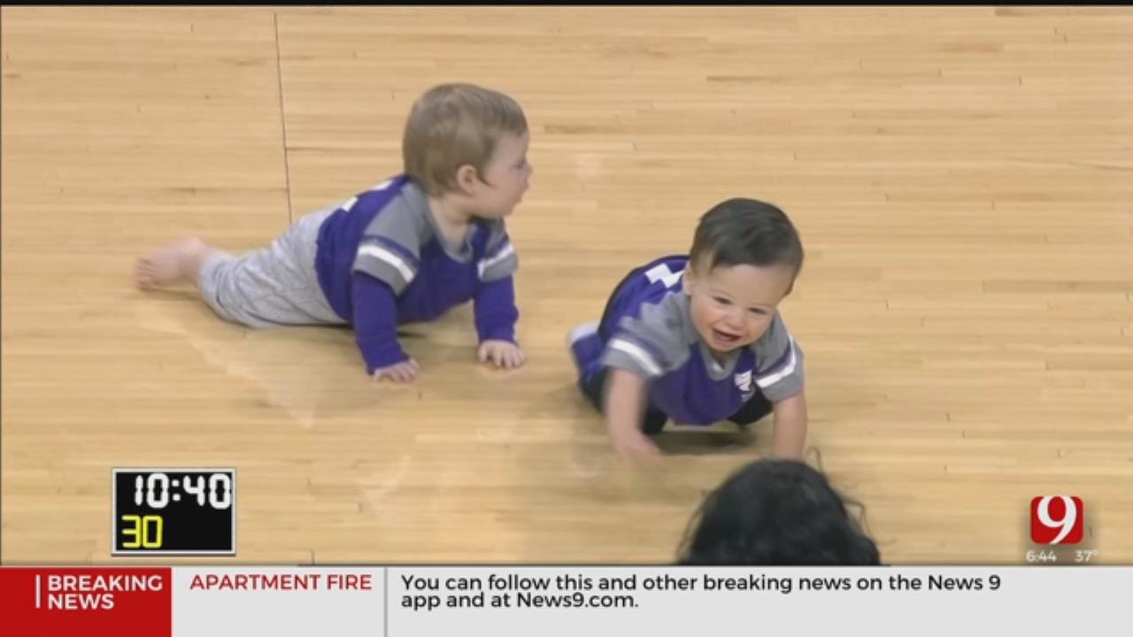 Babies Race During Halftime At Oklahoma-Kansas State Game