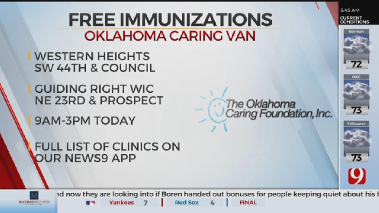 Oklahoma Caring Vans Providing Free Immunizations Throughout August