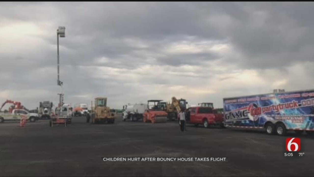 Children Hurt After Bouncy House Takes Flight