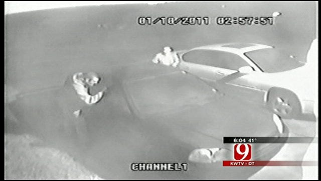 Surveillance Video Captures Burglars Breaking Into Bethany Car