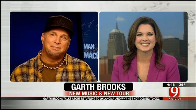 Garth Brooks Talks With News 9's Lacie Lowry