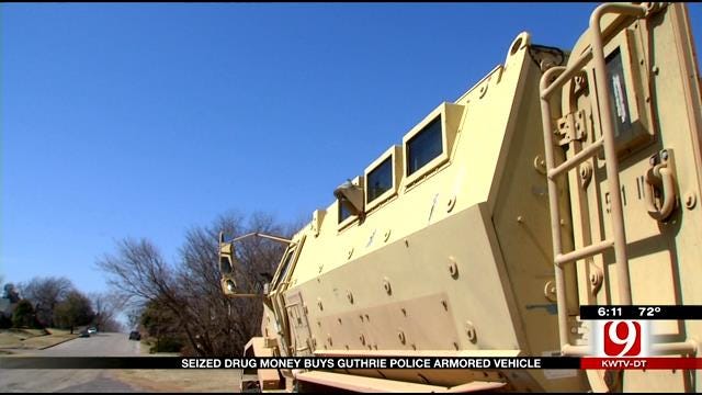 Seized Drug Money Helps Guthrie Police Purchase Armored Vehicle
