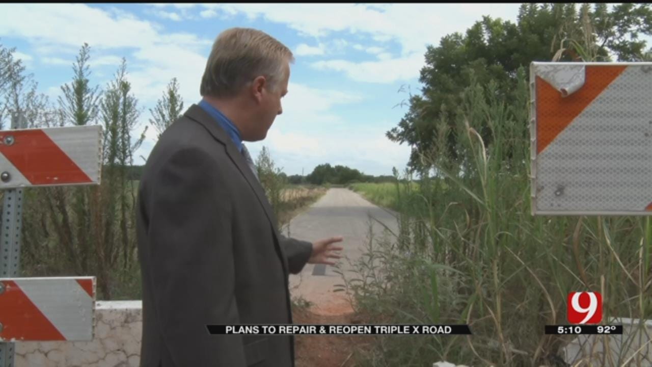 OK County Commissioner Proposes Solution For Triple X Road Erosion