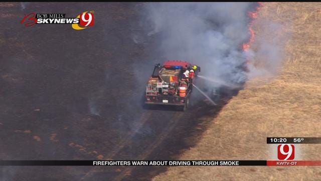 Firefighters Warn Drivers Against Driving Through Smoke