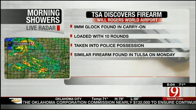 TSA: Loaded Gun Found In Passenger's Carry-On At Will Rogers Airport