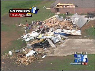 SkyNews6 Flies Over Storm Damage In Green Country
