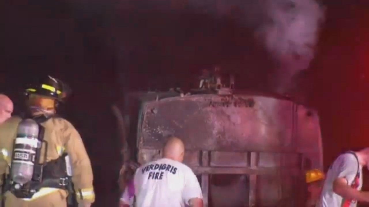 WEB EXTRA: Video From Scene Of Catoosa Trash Truck Fire