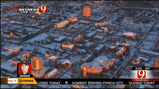 News 9 Checks Out Icy Roads By Land, Air