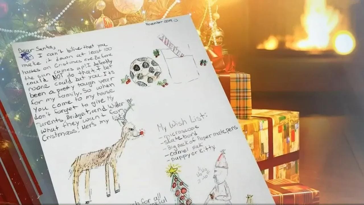 Letters To Santa Reveal Wonder Of Oklahoma Children