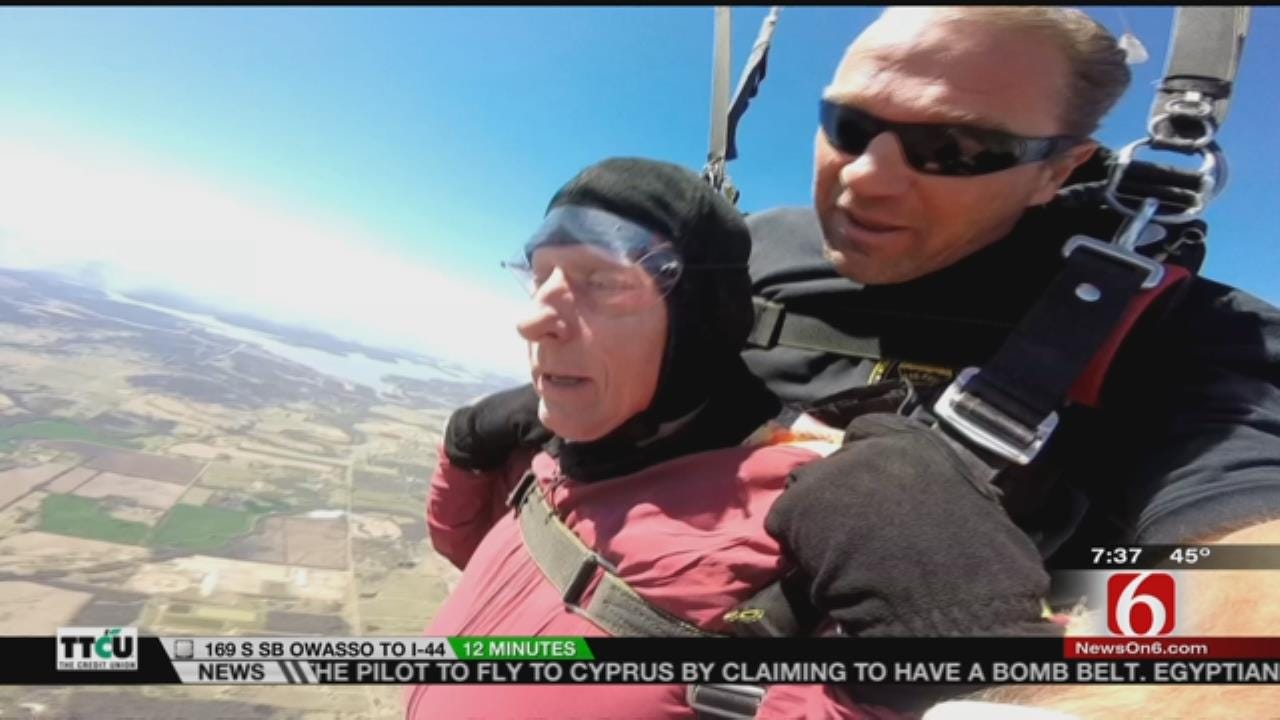 Sand Springs Superintendent Lloyd Snow Parachutes As Promised