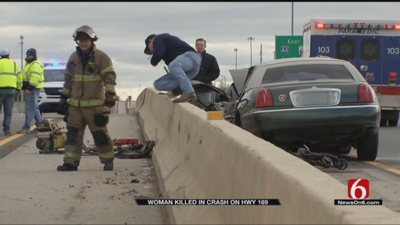 Woman Killed On Highway 169 In Tulsa