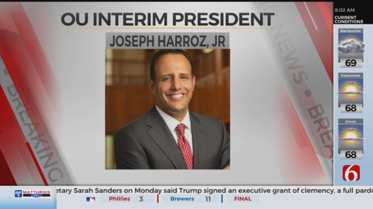 Joseph Harroz Jr. Announced As Interim OU President