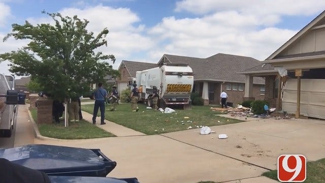 Crews looking For Answers To Why Trash Truck Crashed Into Home