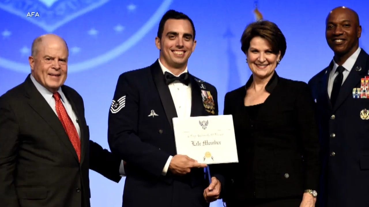 Airman Saves Child On Flight To Get Award For Heroism