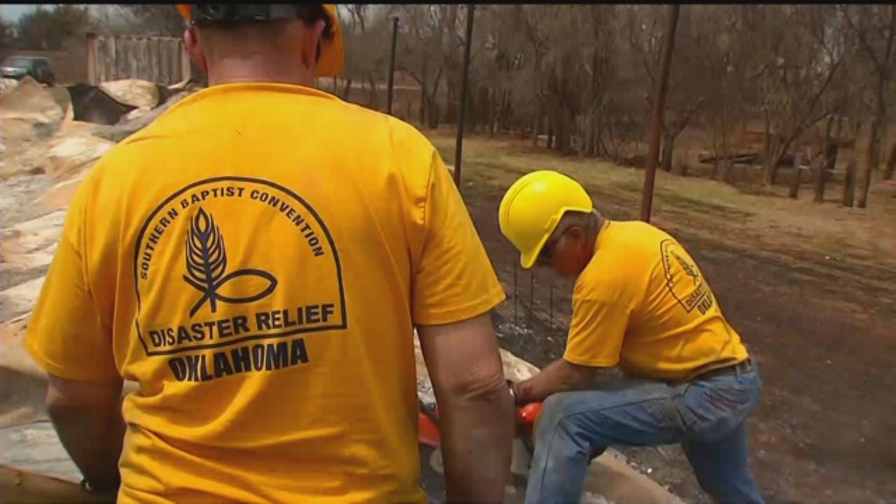 Volunteers Help Fire Victims With Destroyed Properties