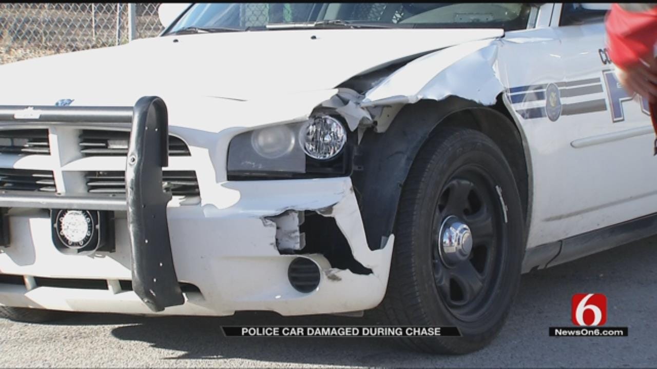 Coweta Police Searching For Suspect Who Rammed Police Car