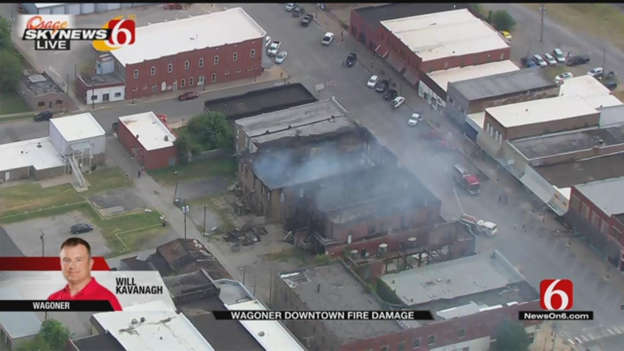 Osage SkyNews 6 HD: Downtown Wagoner Fire Damage