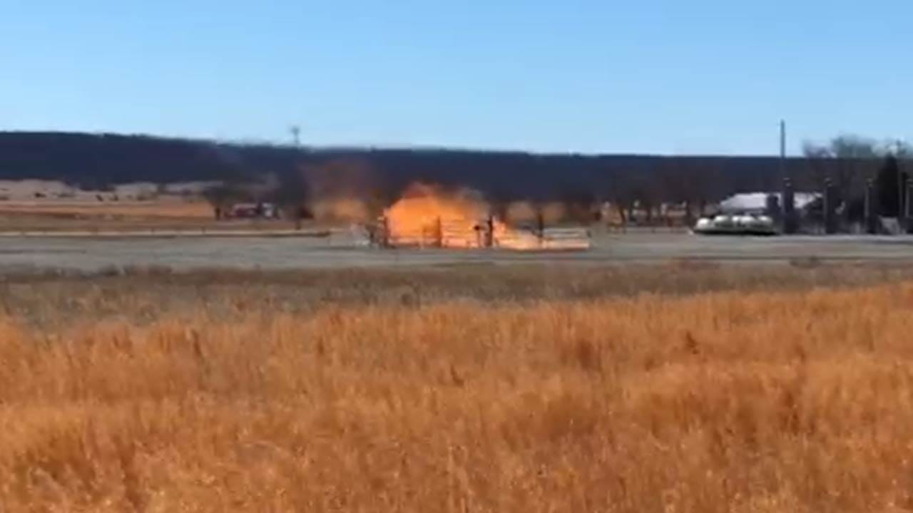 WEB EXTRA: Gas Well Explosion In Pittsburg County