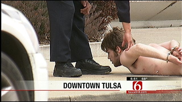 Naked Man Causes Stir In Downtown Tulsa