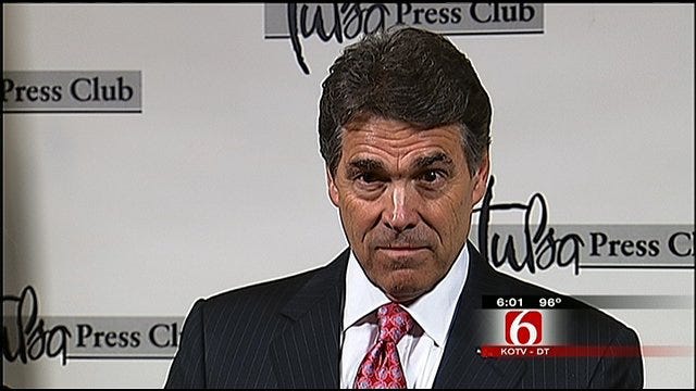 Republican Presidential Candidate Rick Perry Makes Tulsa Stop