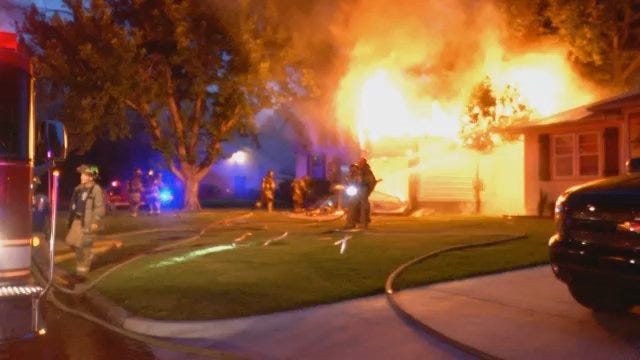 WEB EXTRA: Video From Scene Of Tulsa House Fire In 3300 block of East 30th Street