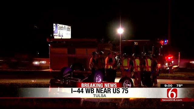 EMSA Transports 1 After Rollover Collision At U.S. 75 And I-44