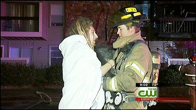 Tulsa Firefighters Put Out Apartment Fire, Rescue Dog