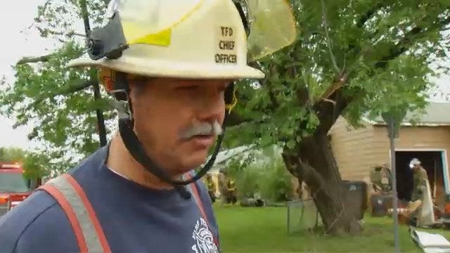 WEB EXTRA: Tulsa Fire District Chief Bennie Herring Talks About House Fire