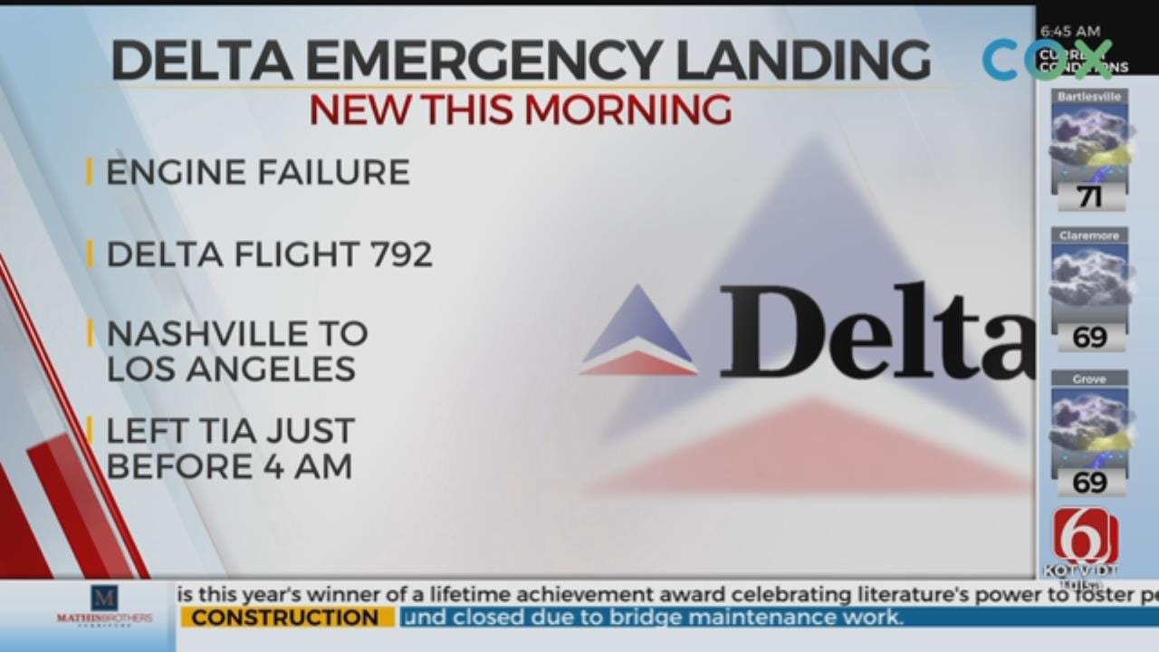 Delta Flight Makes Emergency Landing In Tulsa
