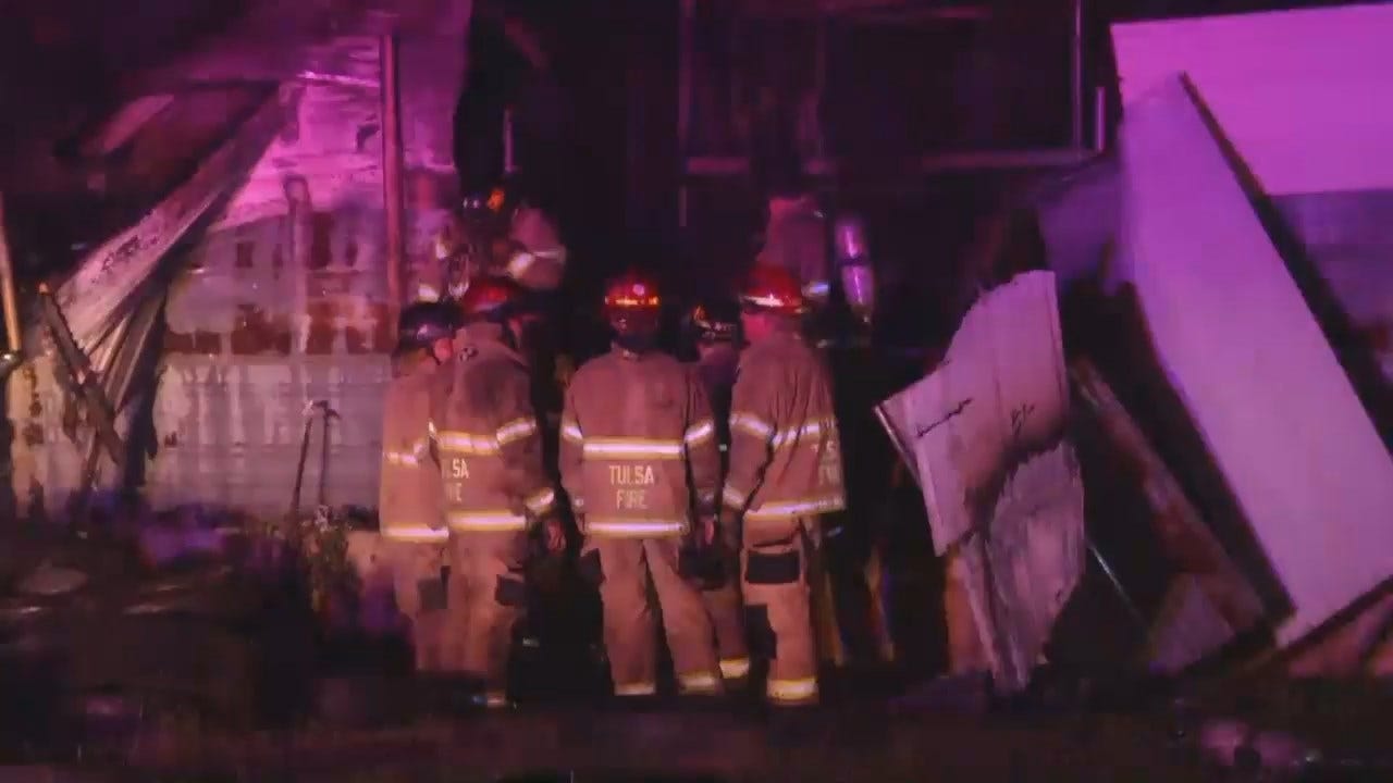 WEB EXTRA: Video From Scene Of Tulsa House, Building Fire