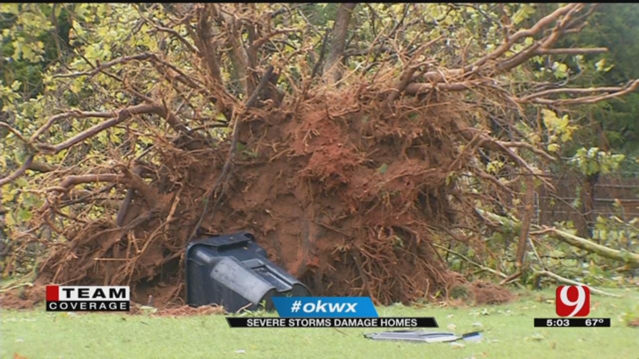 Tornado Uproots Trees, Peels Off Roof In SE OKC Neighborhood